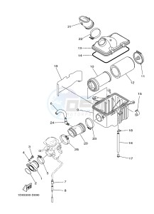 YFM450FWA YFM45GDXG GRIZZLY 450 IRS (1CUT) drawing INTAKE