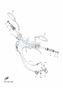 MT-03 MTN320-A (BEV6) drawing STEERING HANDLE & CABLE