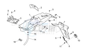 Norge 1200 IE 8V Polizia Stradale drawing Rear body - Mudguard