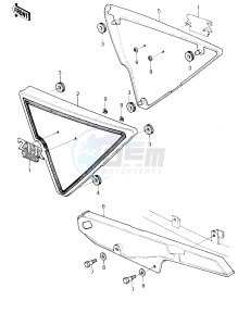 KZ 1000 D [Z1R] (D3) [Z1R] drawing SIDE COVERS_CHAIN COVER -- 80 D3- -