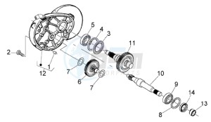 LX 50 4T drawing Rear wheel shaft