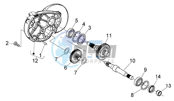 Rear wheel shaft