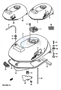 GSX-R750 (J-K-L) drawing FUEL TANK (MODEL J)