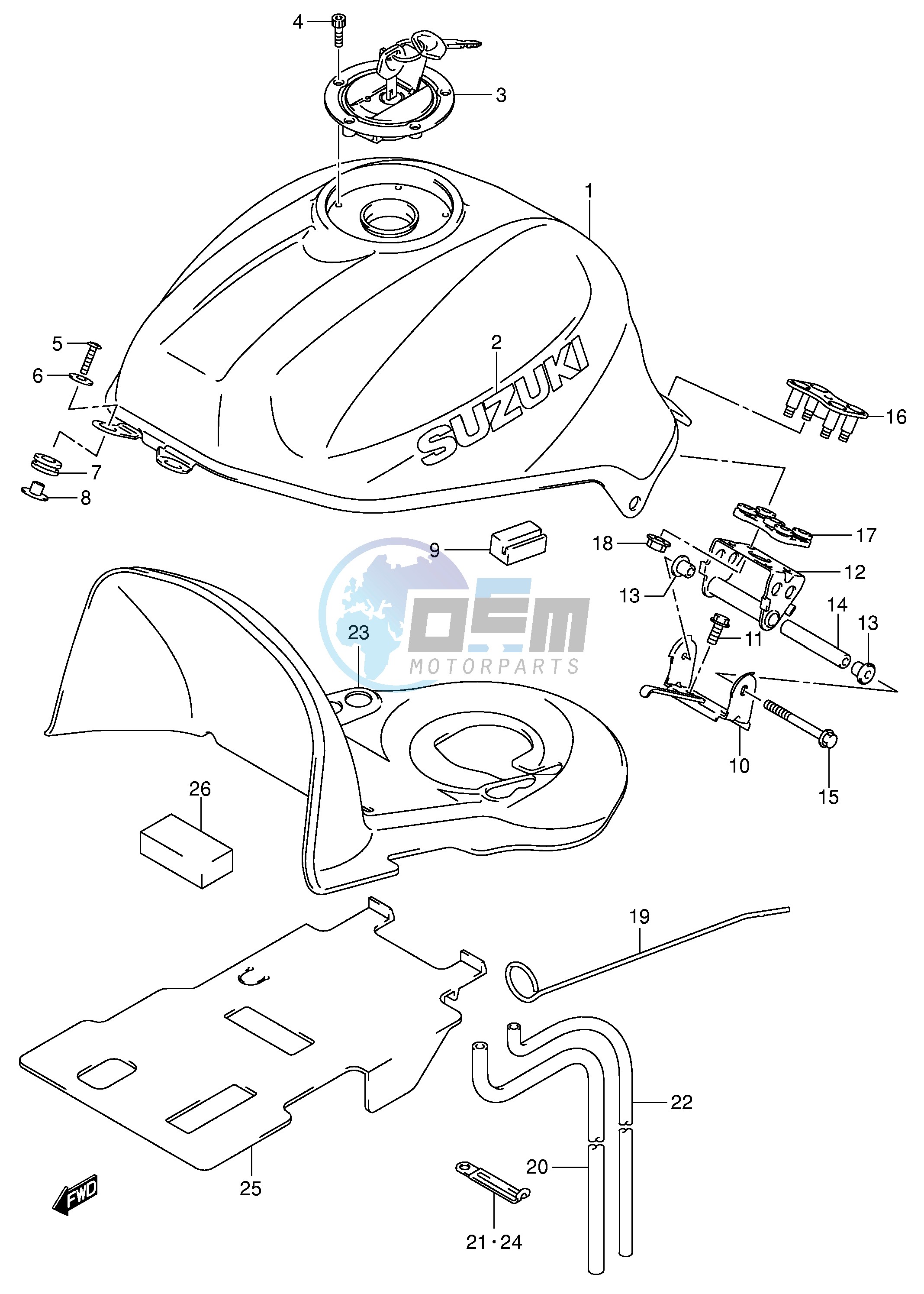 FUEL TANK (SV1000K3 U1K3 U2K3)