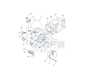 YP R X-MAX ABS 250 drawing CYLINDER AND HEAD