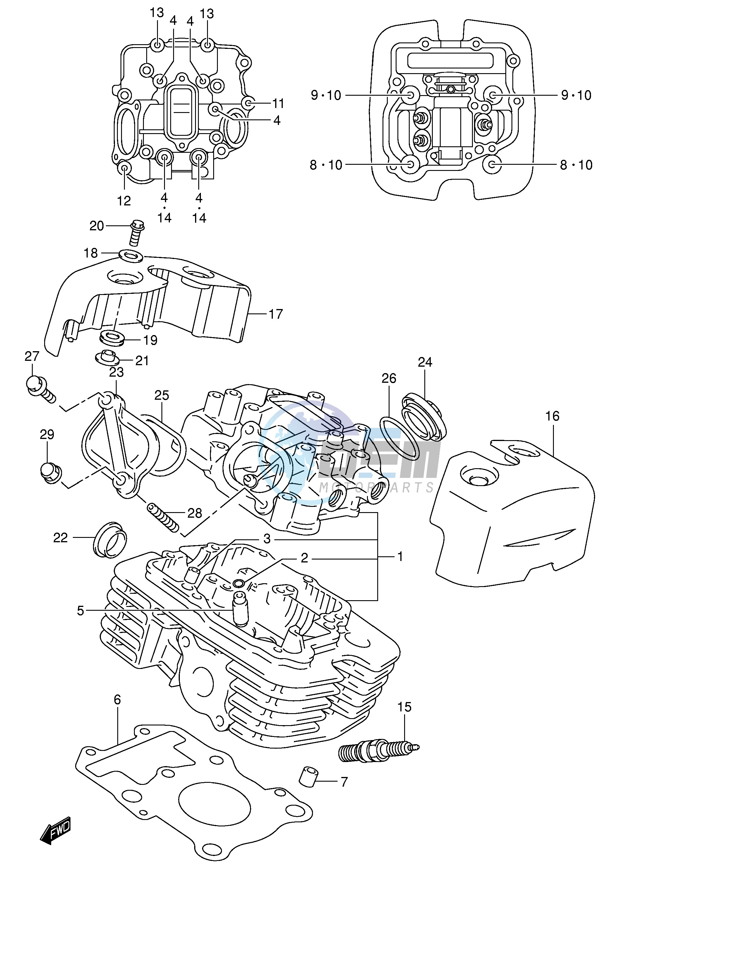 CYLINDER HEAD (REAR)