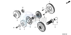 GL18009 BR / AB - (BR / AB) drawing PRIMARY DRIVE GEAR