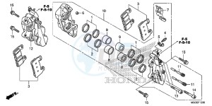 CB1100SAE CB1100 UK - (E) drawing FRONT BRAKE CALIPER