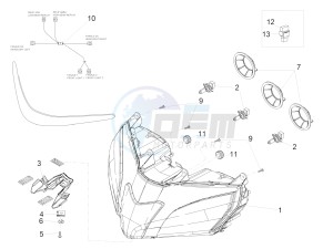 RSV4 1000 RR E4 ABS (NAFTA) drawing Front lights