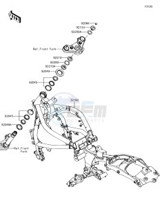 VULCAN S ABS EN650DHF XX (EU ME A(FRICA) drawing Frame