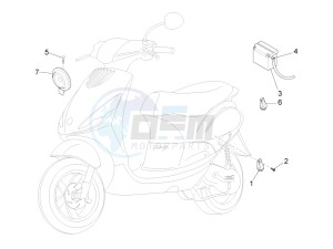 ZIP 100 4T (Vietnam) drawing Remote control switches - Battery - Horn