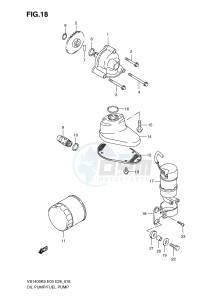 VS1400 (E3-E28) INTRUDER drawing OIL PUMP - FUEL PUMP