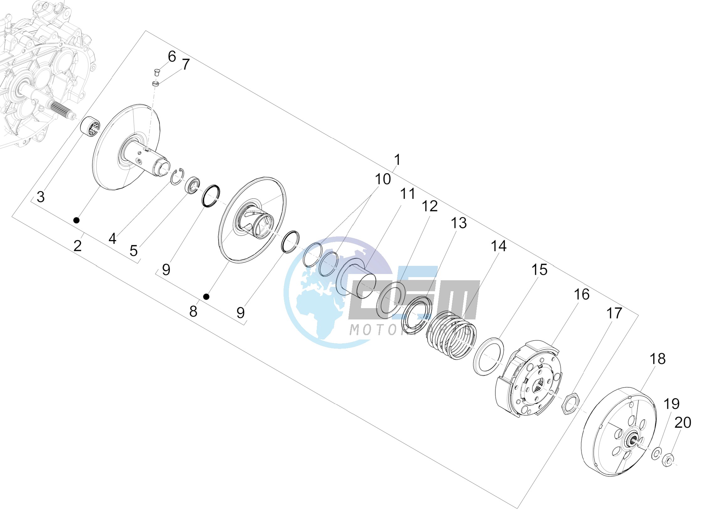 Driven pulley