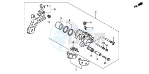 XL650V TRANSALP drawing REAR BRAKE CALIPER