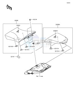 Z1000SX_ABS ZX1000MGF FR GB XX (EU ME A(FRICA) drawing Seat