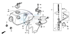 CBF150SH drawing FUEL TANK