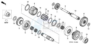 TRX680FAC drawing REVERSE GEAR