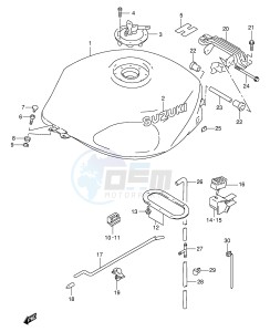 TL1000S (E2) drawing FUEL TANK (MODEL Y K1)