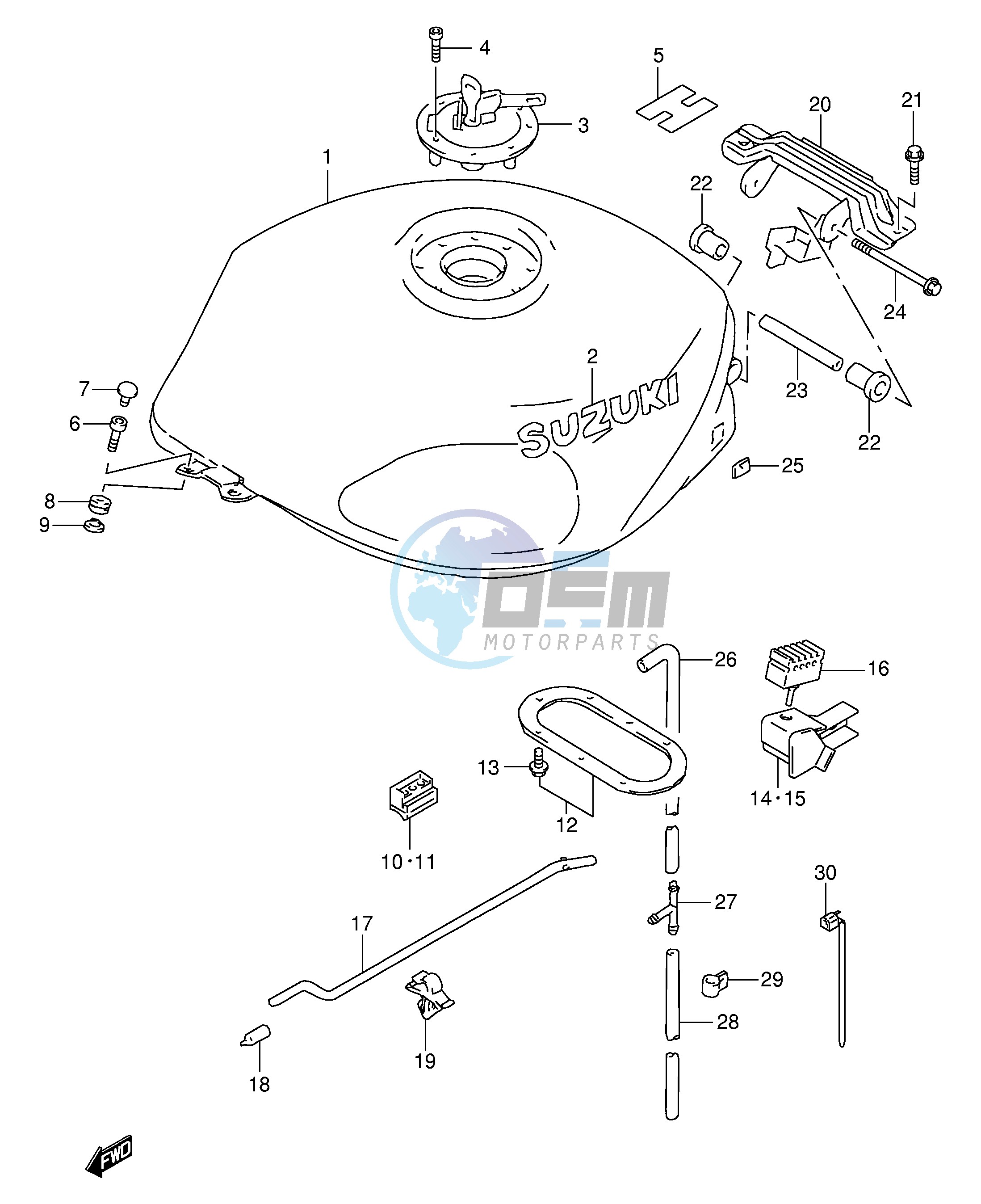 FUEL TANK (MODEL Y K1)