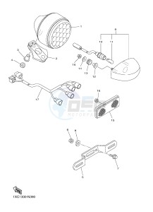 XVS950CU XV950R XV950 R-SPEC (2DE1) drawing TAILLIGHT