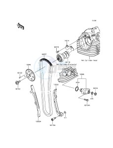 KLX125 KLX125CGF XX (EU ME A(FRICA) drawing Camshaft(s)/Tensioner