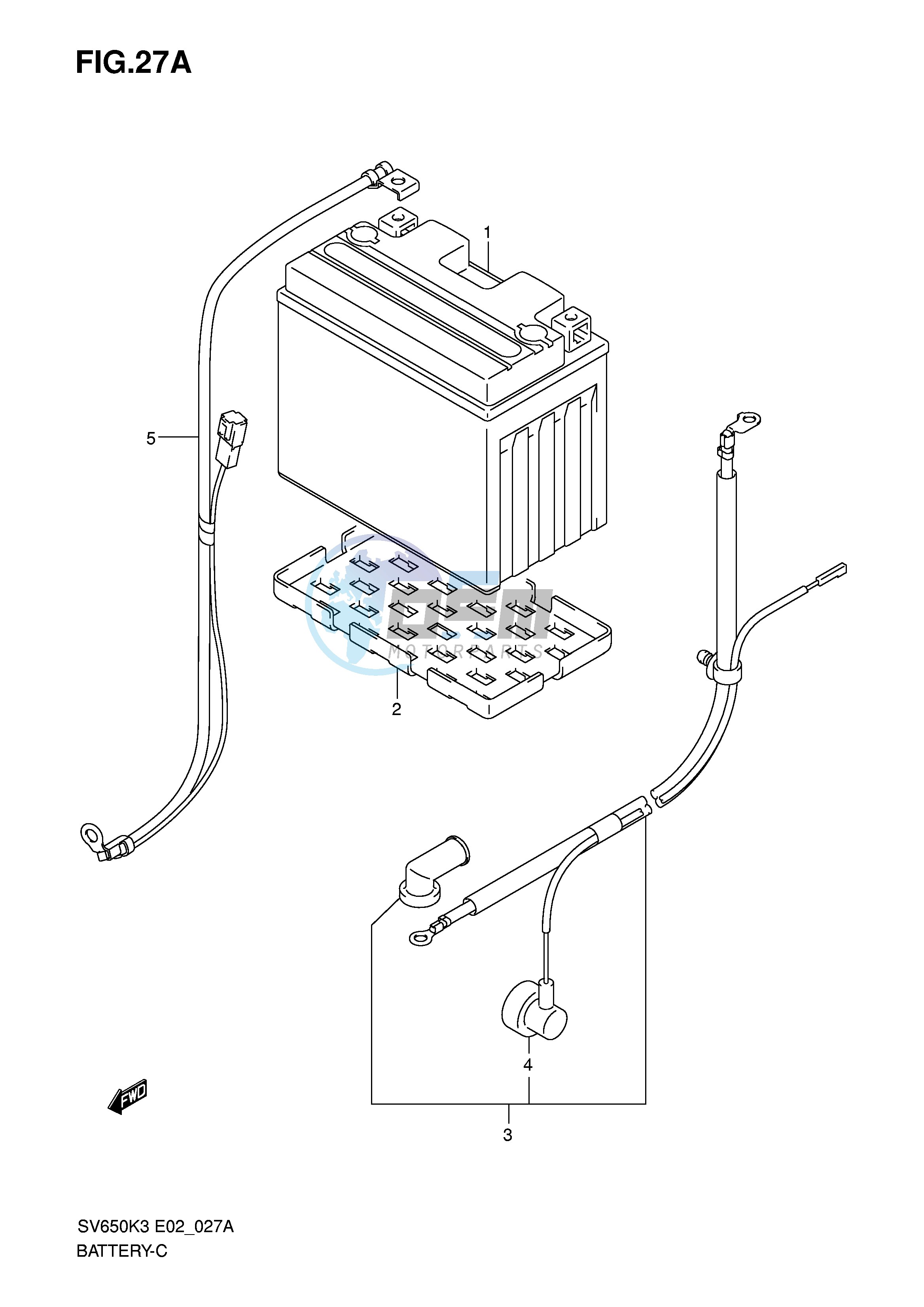 BATTERY (FOR SV650A SV650UA SV650SA SV650SUA)