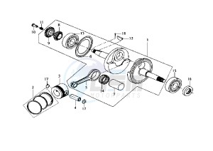 HD EU2 - 200 cc drawing CRANKSHAFT-PISTON