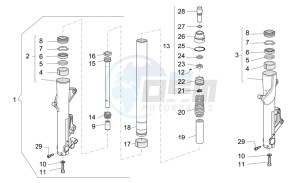 Breva V IE 850 drawing Front fork