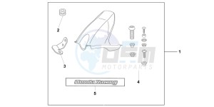 CBR1000RRC drawing HUGGER PEARL SUNBEAM WHITE