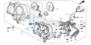 CB600F2 CB600S drawing METER (CB600F22)