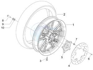 Beverly 250 Tourer (USA) USA drawing Rear Wheel