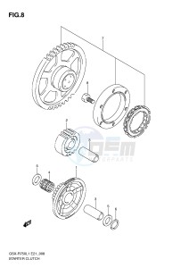 GSX-R750 (E21) drawing STARTER CLUTCH