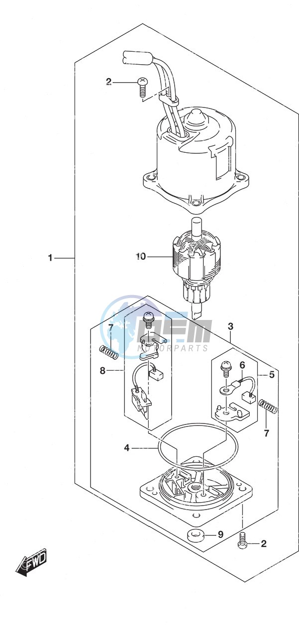 PTT Motor w/Transom (X or XX)