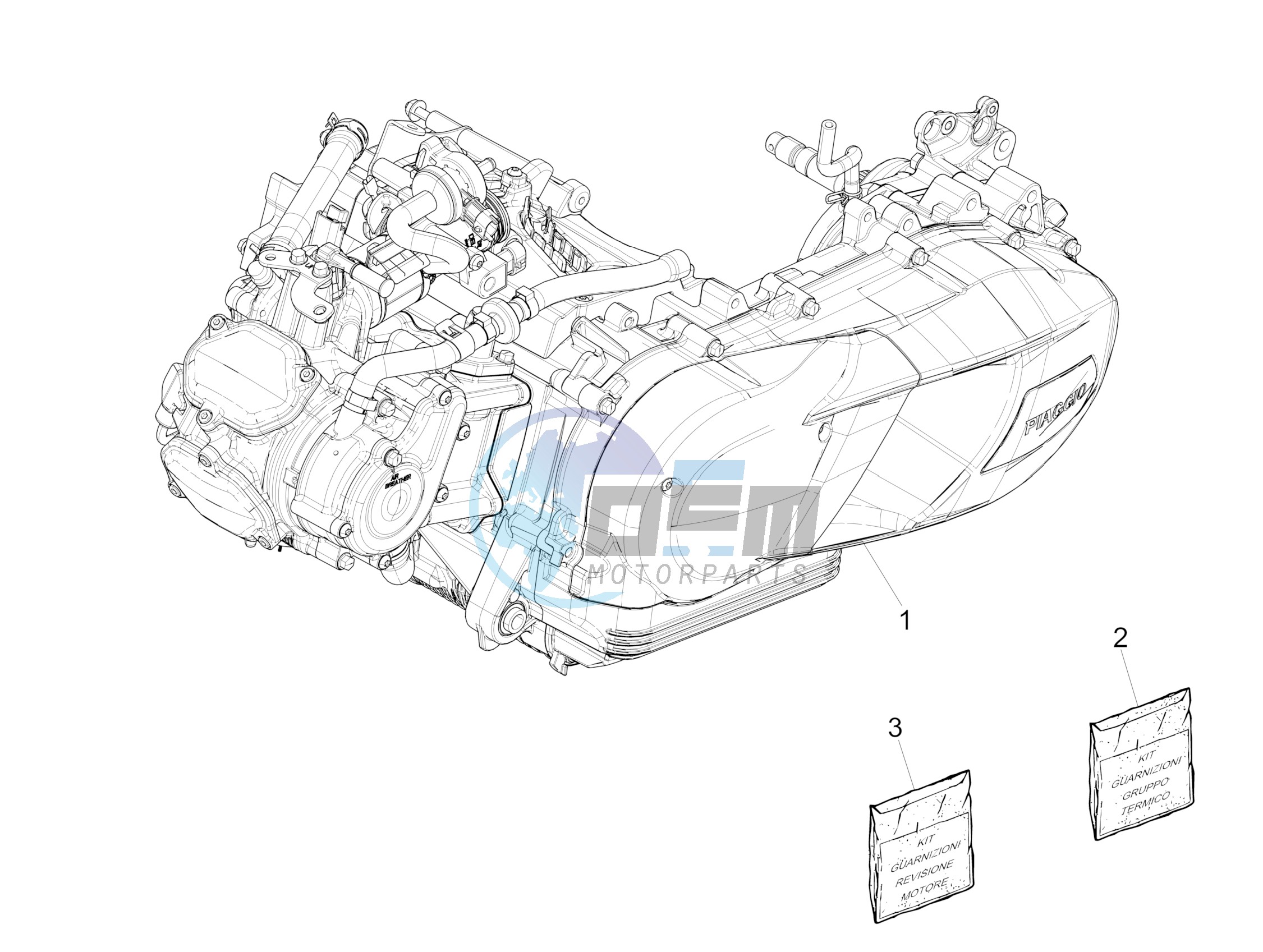 Engine, assembly