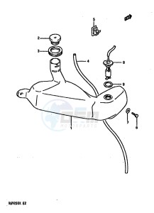 RGV250 1989 drawing OIL TANK