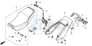 CB1300A CB1300SUPER FOUR drawing SEAT/REAR COWL