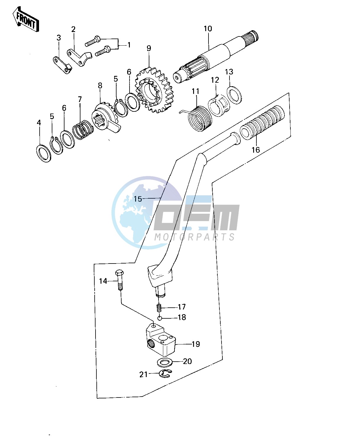 KICKSTARTER MECHANISM -- 78-79 KL250-A1_A1A_A2- -