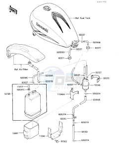 VN 750 A [VULCAN 750] (A2-A5) [VULCAN 750] drawing FUEL EVAPORATIVE SYSTEM