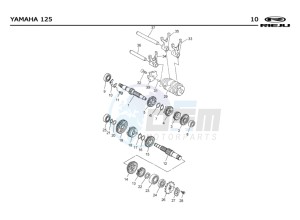 MRX-125-4T-RED drawing GEARBOX  Yamaha 125 4T EURO2