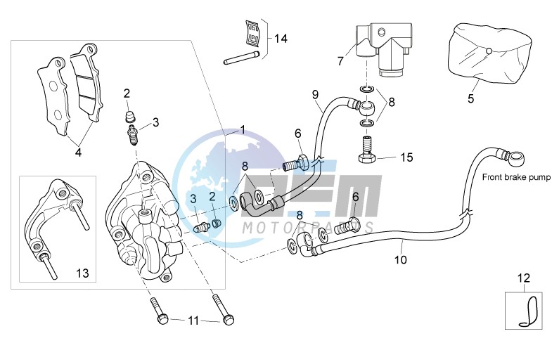 Front brake caliper