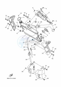 XSR700 MTM690 (BEF1) drawing RADIATOR & HOSE