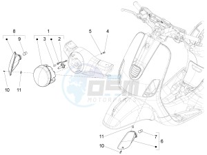 LT 125 4T 3V ie E3 (APAC) (In, Tw, TwI, Vt) drawing Front headlamps - Turn signal lamps