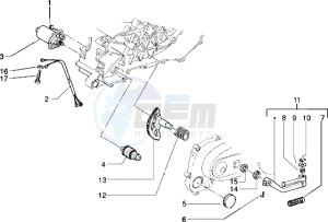 Typhoon 50 m.y. 2004 drawing Starting motor-starter lever