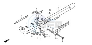 VT750C3 drawing EXHAUST MUFFLER