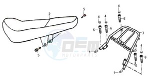 XS-125-K drawing BUDDYSEAT - REAR LUGGAGE FRAME