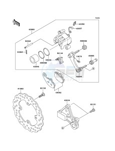 NINJA ZX-10R ZX1000E8F FR GB XX (EU ME A(FRICA) drawing Rear Brake