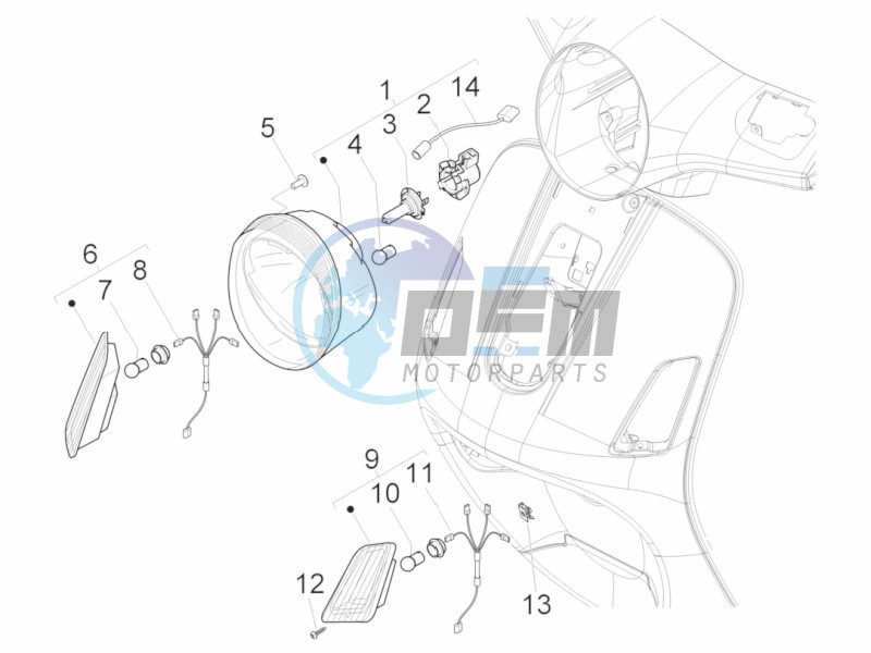 Front headlamps - Turn signal lamps