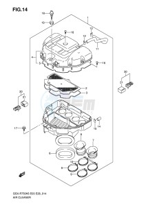 GSX-R750 (E3-E28) drawing AIR CLEANER