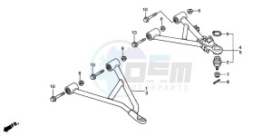 TRX350TM FOURTRAX 350 drawing FRONT ARM (TRX350TM/TE)