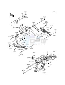 Z800 ABS ZR800DGFA UF (UK FA) XX (EU ME A(FRICA) drawing Engine Mount